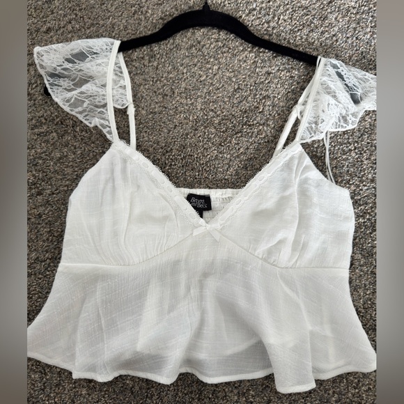 PacSun Beverly & Beck white Belle Lace dainty babydoll Top nwot - Picture 3 of 5